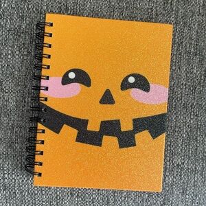 Cute Glittery Pumpkin Notebook